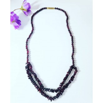 Garnet double layered necklace