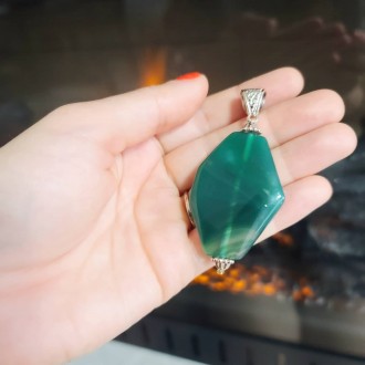 Green Agate massive Pendant