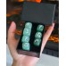 Green Aventurine 7 Chakras Engraved Symbols Crystal set