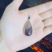 Rainbow Agate Teardrop silver color plated pendant