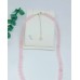 Matte Rose Quartz beaded Choker