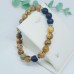 Picture Jasper and Lava Stone beaded bracelet 8 mm