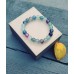 Rainbow Fluorite (greenish-purple) beaded bracelet