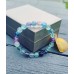 Rainbow Fluorite (greenish-purple) beaded bracelet