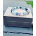 Rainbow Fluorite (greenish-purple) beaded bracelet