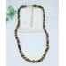 Tiger Eye beaded necklace 6 mm