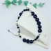 Blue Goldstone mixed size beaded bracelet Lobster clasp