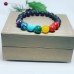 Lava Stone and 7 Chakra Crystals Bracelet 10 mm, 8 mm