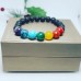 Lava Stone and 7 Chakra Crystals Bracelet 10 mm, 8 mm