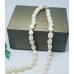 Freshwater Pearl oval necklace with flower clasp
