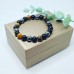 Tiger Eye, Black Agate and Hematite beaded Unisex style bracelet 8 mm