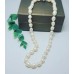 Freshwater Pearl oval necklace with flower clasp