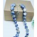 Sodalite beaded necklace with Horseshoe charm 10 mm