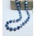 Sodalite beaded necklace with Horseshoe charm 10 mm