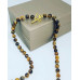 Matte Tiger Eye Heart Clasp necklace 6 mm