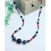 Red Coral, Picture Jasper, Labradorite, Hematite handcrafted necklace