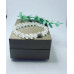 Clear Quartz Zirconia Stainless steel charm beaded bracelet  8 mm
