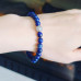 Lapis Lazuli Zirconia Stainless steel charm bracelet 6 mm