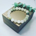 White Jade beaded Bracelet 10 mm