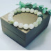 White Jade beaded Bracelet 10 mm