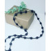 Matte Black Agate, Hematite and seed Beads Unisex necklace