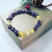 Amethyst, Citrine beaded bracelet 8 mm, 10 mm