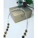Tiger Eye , Hematite handcrafted necklace