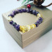 Amethyst, Citrine beaded bracelet 8 mm, 10 mm