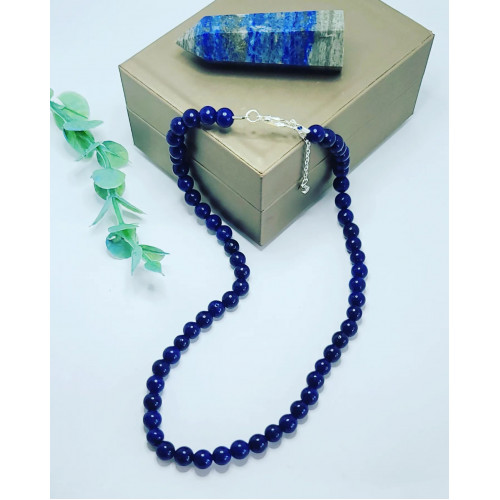Lapis Lazuli beaded necklace 6 mm