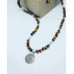 Tiger Eye 5 Blessings Amulet Unisex necklace