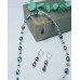 Dark Tahitian Black Pearl, Hematite rice necklace and earrings set