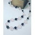 Rose Quartz, Labradorite and Hematite dragonfly clasp necklace 12 mm, 8 mm