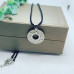 Sun Stainless steel silver and gold tone black cord Amulet