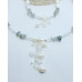 Moonstone, Freshwater Pearl,  Czech glass charm necklace and jewelry set