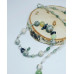 Moss Agate, Picture Jasper, Rutilated Quartz, Snowflake Obsidian Necklace and bracelet set