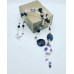 Faceted Black Agate, Citrine, Amethyst, Opalite,  Heart clasp necklace