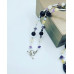 Faceted Black Agate, Citrine, Amethyst, Opalite,  Heart clasp necklace