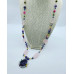 Mixed Crystal handcrafted necklace with Amethyst Pendant charm
