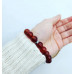 Red Agate, Rudraksha bead bracelet 10 mm