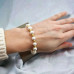 Freshwater Pearl rice, golden Hematite bracelet
