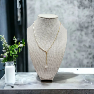 Freshwater Pearl Gold filled chain adjustable necklace