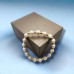 Freshwater Pearl rice, golden Hematite bracelet