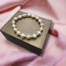Freshwater Pearl rice, golden Hematite bracelet