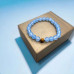 Aquamarine Quartz, Picture Jasper Bracelet 8 mm