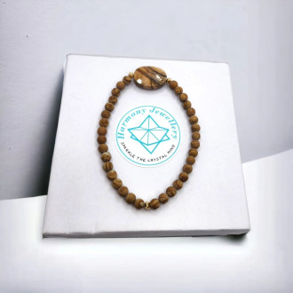Picture Jasper faceted oval center stone 6 mm
