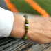 Jade Zirconia Stainless steel charm bracelet 6 mm