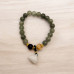 8mm Jade  Lotus Charm bracelet
