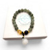 8mm Jade  Lotus Charm bracelet