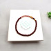 4mm Cinnabar and Strawberry Quartz Bracelet with Gold-Plated Charm
