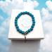 8 mm Turquoise  Cross charm bracelet
